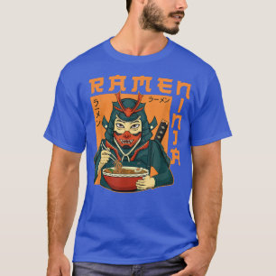 ラーメン丼ラブかわいいサムライ日本のニン Tシャツ