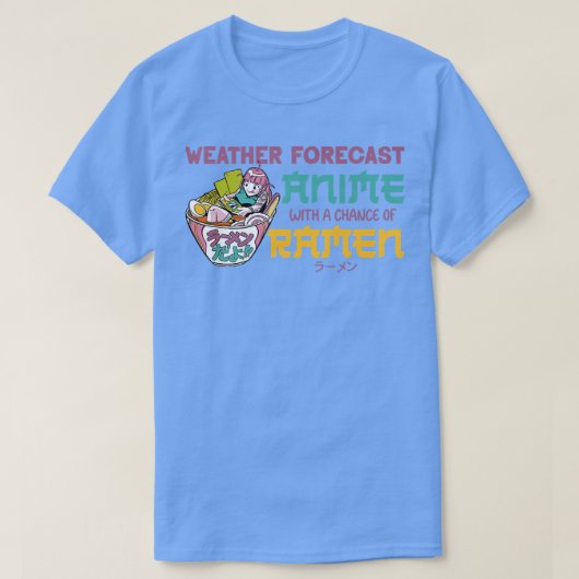 ラーメン丼大好日本のかわいい天気 Tシャツ (デザイン正面)