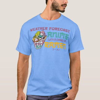 ラーメン丼大好日本のかわいい天気 Tシャツ