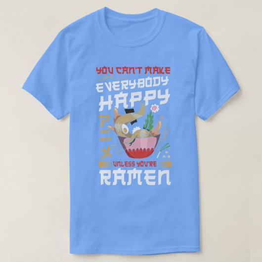 ラーメン丼愛日本のかわいいMできない Tシャツ (デザイン正面)