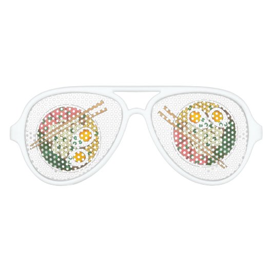 ラーメン丼日本の食レストラングルメ アビエーターサングラス (正面)