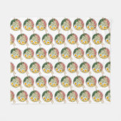 ラーメン丼日本の食レストラングルメ フリースブランケット (正面(横))