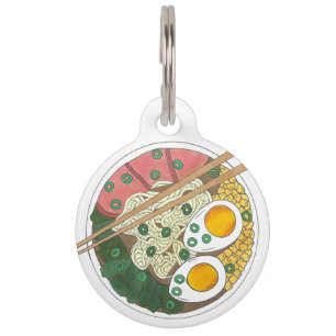 ラーメン丼日本の食レストラングルメ ペット　ネームタグ