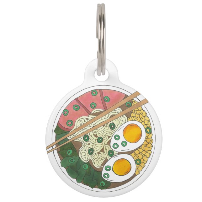 ラーメン丼日本の食レストラングルメ ペット　ネームタグ (正面)