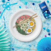 ラーメン丼日本の食レストラングルメ ペーパープレート (パーティー)