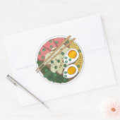 ラーメン丼日本の食レストラングルメ ラウンドシール (封筒)