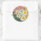 ラーメン丼日本の食レストラングルメ ラウンドシール (バッグ)