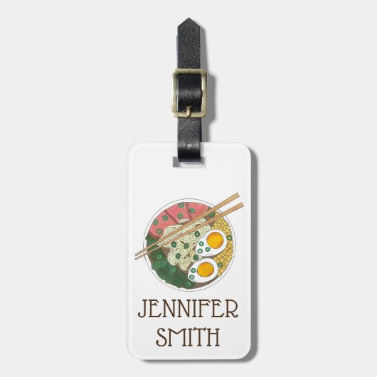 ラーメン丼日本の食レストラングルメ ラゲッジタグ (正面縦)