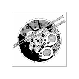 ラーメン丼日本の食レストラングルメ ラバースタンプ