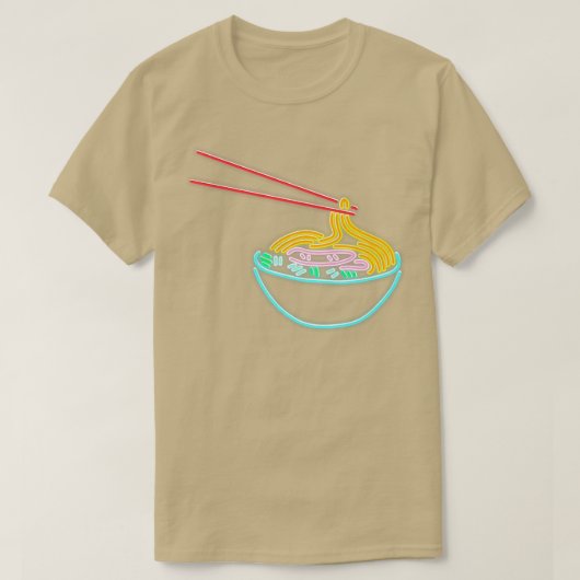 ラーメン丼箸レトロ2023 Tシャツ (デザイン正面)