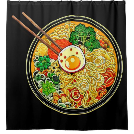 ラーメン丼 シャワーカーテン (正面)