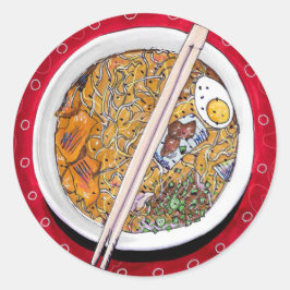 「ラーメン丼」丸ステッカー ラウンドシール