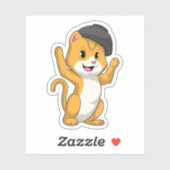 ラーメン入り猫 シール (シート)