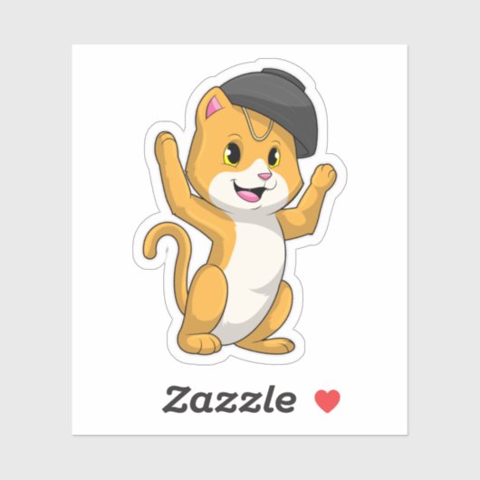 ラーメン入り猫 シール (シート)