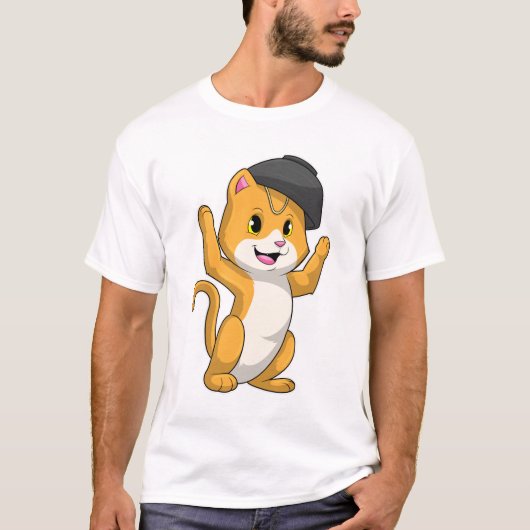ラーメン入り猫 Tシャツ (正面)