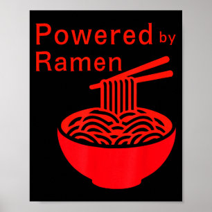 ラーメン大好きおもしろパワフル日本食好き ポスター