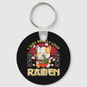 ラーメン大好きかわいいアニメ猫ラーメンgi キーホルダー (正面)