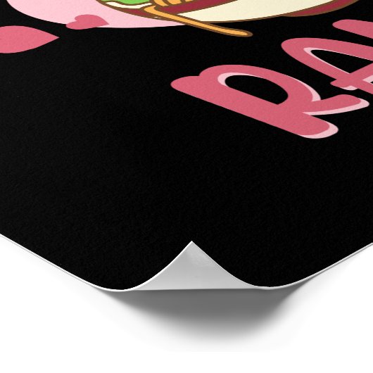 ラーメン大好きな女の子アニメかわいいラーメンGr ポスター (角)