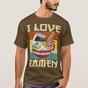 ラーメン大好き日本のかわいいかわいいアニメギフトガール Tシャツ