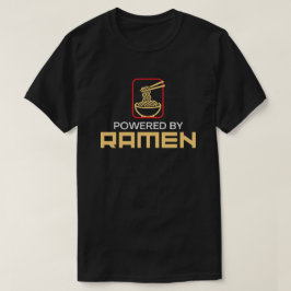 ラーメン大好き男のための面白いパワードバイラーメングッズ Tシャツ