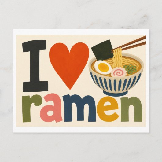"ラーメン大好き" ポストカード (正面)