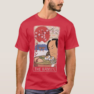 ラーメン太郎カードヴィンテージレトロ浮世絵日本の Tシャツ