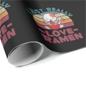 ラーメン好きかわいい猫食べの麺日本の|過去記事 ラッピングペーパー (ロールコーナー)