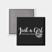 ラーメン好きだけの女の子ラーメン磁石 マグネット (正面/裏面)