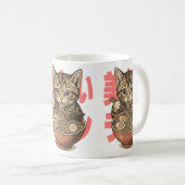 ラーメン好きなかわいい子猫 コーヒーマグカップ (正面右)