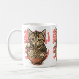 ラーメン好きなかわいい子猫 コーヒーマグカップ