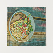 ラーメン好きな人のギフト タペストリー (正面(横))