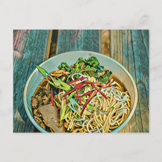 ラーメン好きな人へのプレゼント ポストカード (正面)