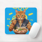 ラーメン好きな猫の日本ポップアートゲーミング マウスパッド (マウス)