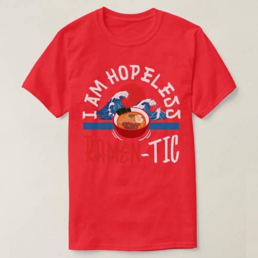 ラーメン好きには弱い Tシャツ (デザイン正面)