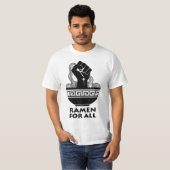 ラーメン好きのアジア麺スープ Tシャツ (正面フル)