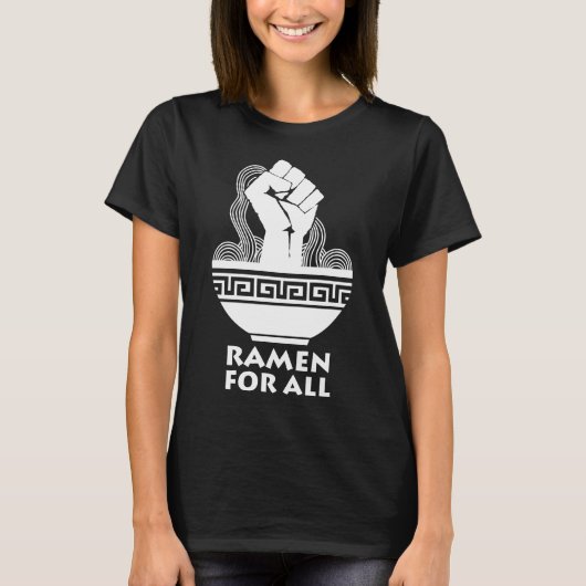 ラーメン好きのアジア麺スープ Tシャツ (正面)