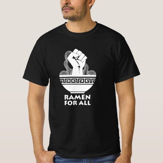 ラーメン好きのアジア麺スープ Tシャツ (正面)