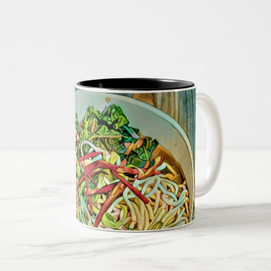 ラーメン好きのプレゼント ツートーンマグカップ (正面右)