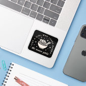 ラーメン好きの女日本の子の食べおもしろい物の黒 シール (ノートパソコンとiPhone)