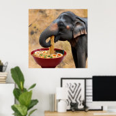 ラーメン好きの巨人 ポスター (ホームオフィス)