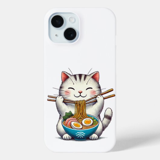 ラーメン好きの猫 Case-Mate iPhoneケース (裏面)