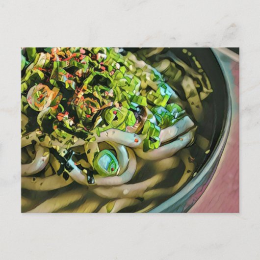 ラーメン好きデザイン ポストカード (正面)