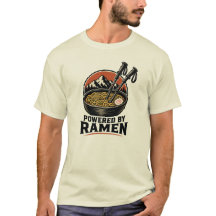 ラーメン好きハイカーの腹ペコTシャツ