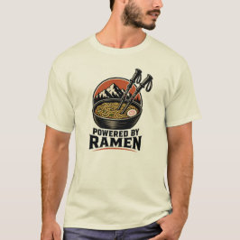 ラーメン好きハイカーの腹ペコTシャツ Tシャツ