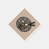 ラーメン好き可愛日本の スタンダードカクテルナプキン (角)