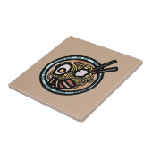 ラーメン好き可愛日本の タイル (側面)