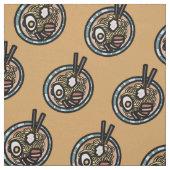 ラーメン好き可愛日本の ファブリック (見本)