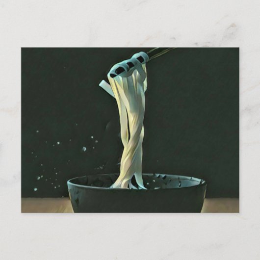 ラーメン好き アート作品 ポストカード (正面)