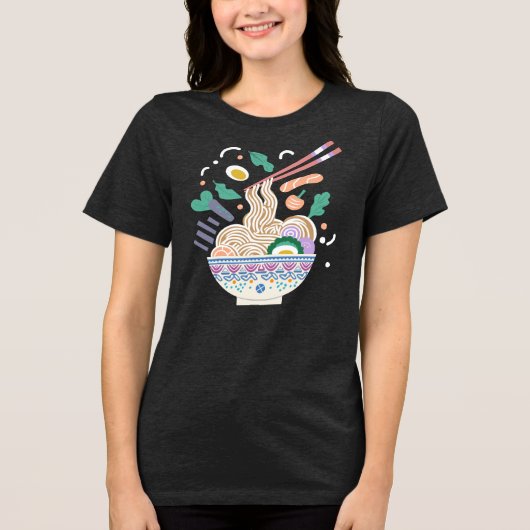 ラーメン好き トライブレンドTシャツ (正面)