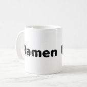 ラーメン好き - 黒文字マグカップ コーヒーマグカップ (正面左)